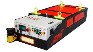 Direkt am FTF (hier als Unterfahrgerät) oder am PC können für das „Move“ Befehle programmiert werden. (Bild: Trilogiq)