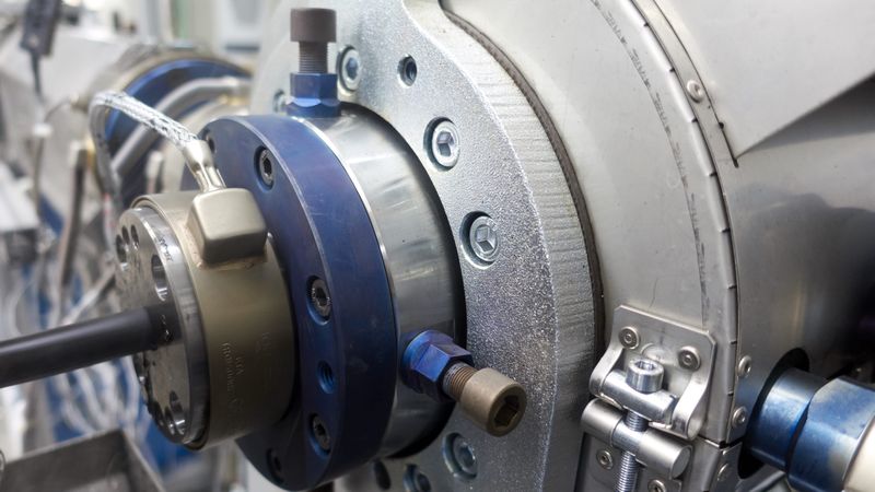 Anstelle von Zentrierschrauben werden bei der elektromechanischen Zentrierung Verstellelemente eingesetzt, um Düse und Dorn kontrolliert zueinander zu verschieben.  (Bild:  SHS plus)