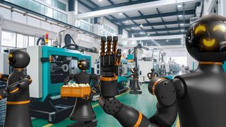 Was da so freundlich grinst, heißt Iggy Rob (ist auf jeden Fall hübscher als der namensähnliche Rockstar)! Es unterstützt als humanoides Robotersystem von Igus bei diversen Aufgaben im industriellen Umfeld. Außerdem ist der Roboter auch noch vergleichsweise günstig zu haben ... (Bild: Igus)