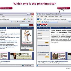 Nicht immer ist es auf den ersten Blick ersichtlich, welches die Phishing-Site ist und welches die sichere Site...