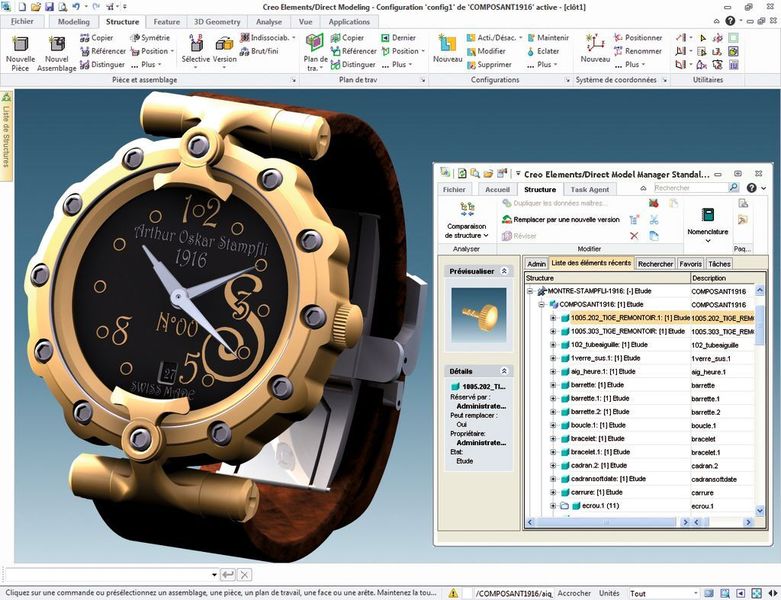 Creo Elements/Direct avec PLM, suite de CoCreate. (Image: Jinfo) (Archiv: Vogel Business Media)