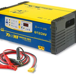 Das Batterieladegerät Inverter-70-24HF lässt sich auf 6-, 12- und 24-Volt umschalten.