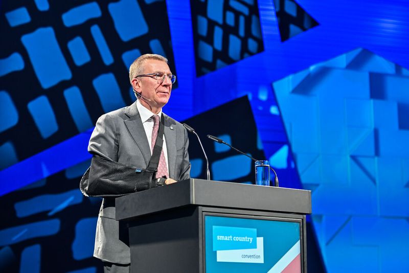 ... und Lettlands Präsident Edgars Rinkēvičs. (© Messe Berlin GmbH)