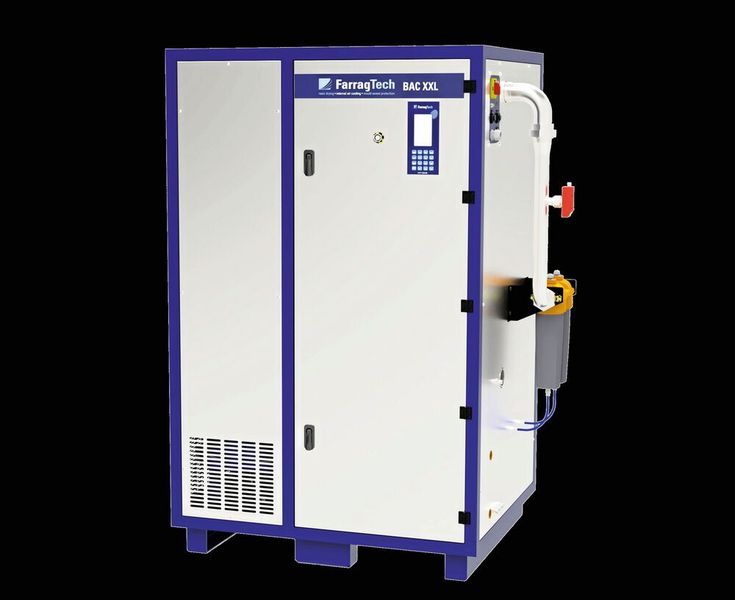 Ein weiteres IACS von Farragtech, das zusammen mit Card-Trockner und MAP die Nachhaltigkeit bei der Kunststoffverarbeitung erhöht. (Farragtech)