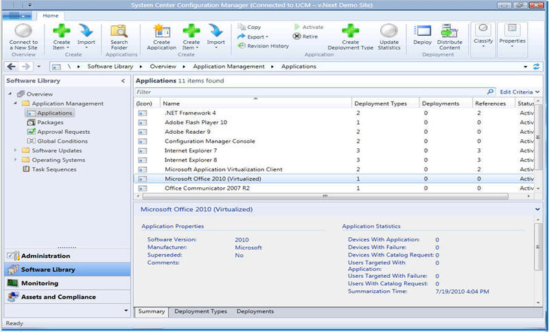 Zentrale Managementkonsole: Der Microsoft System Center Configuration Manager kann in Zukunft auch mobile Geräte verwalten. (Archiv: Vogel Business Media)