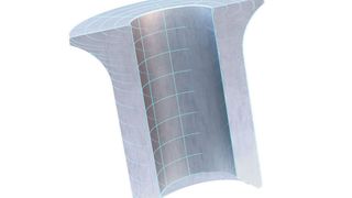 Der neue Henrob-T-Niet von Atlas Copco zeichnet sich durch seinen speziellen tubulären Aufbau aus. Dadurch kann der Niet das verdrängte Material besser aufnehmen. (Atlas Copco)