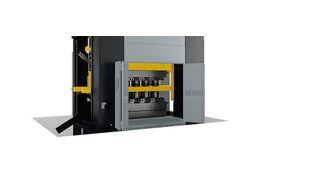 Die MSE-Schmiedepressen bieten dank der neuen Anordnung der Servomotoren mehr Werkzeug-Einbauraum und sind ingesamt dennoch kompakter. (Schuler)