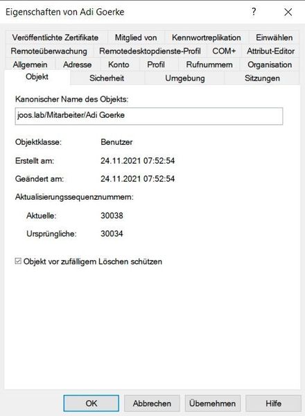 Objekte in AD vor dem versehentlichen Löschen schützen. (Joos / Microsoft)
