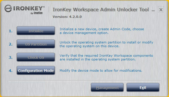 Mit Version 4.2 lassen sich die Datenträger besser in großen Umgebungen verwalten. Administratoren müssen dafür jedoch das WIM-Image anpassen und um die „IronKey workspace component“ erweitern. (Bild: Srocke)