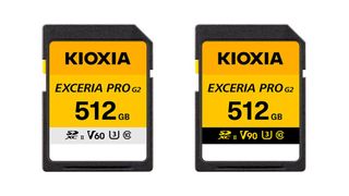 Die neuen UHS-II-SDs von Kioxia kommen in den Video-Geschwindigkeitsklassen V60 und V90. (Bild: Kioxia)