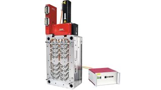 Ewikon's valve gate systems range includes its multiple valve gate hot runner with servo drive. (Ewikon)