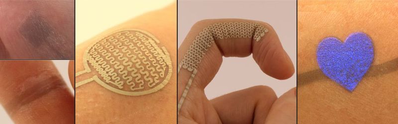 Über ultradünne, elektronische Tattoos an markanten Körperstellen können Nutzer mobile Endgeräte steuern.  (Universität des Saarlandes)