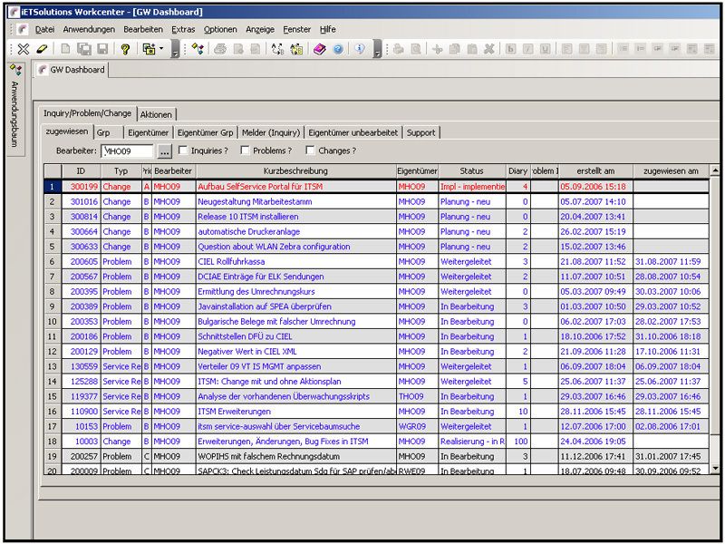 Abbildung 2: Mit Hilfe der neuen Maske können die Support-Mitarbeiter alle wesentlichen Daten der verschiedenen Prozesse im Blick behalten; die Reiter, die ein Blättern erfordern, sind weitgehend verschwunden (Archiv: Vogel Business Media)