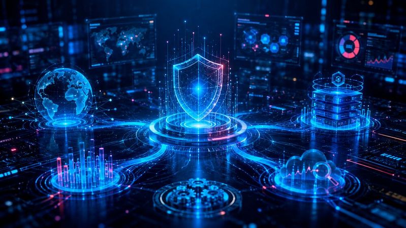 Mit automatisierten Angriffen können klassische Sicherheitslösungen kaum mehr mithalten. Controlware kombiniert daher MDR und VMS, um sicherheitsrelevante Ereignisse rechtzeitig erkennen und darauf reagieren zu können.(Bild:  Dall-E / KI-generiert)