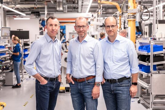 Das Bosch-Team: Pierre Andrieu, Christoffer Uhr und Kai Weeber (von links nach rechts).(Bild:  Foto Ansgar Pudenz)