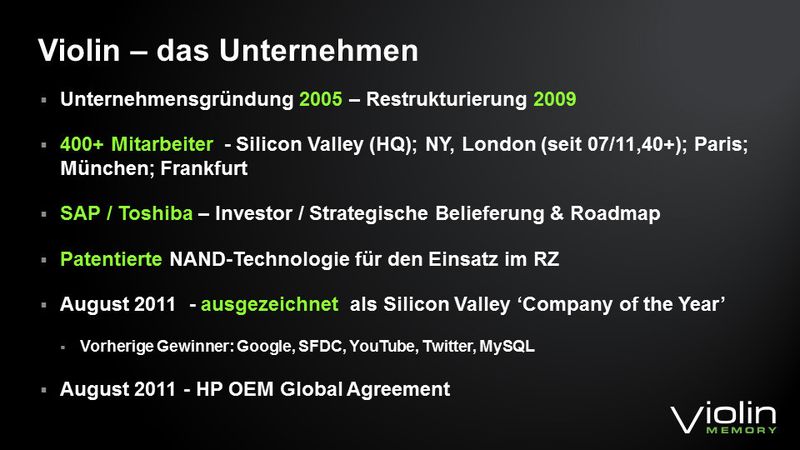 Abb. 1: Die Unternehmenshistorie (Violin)