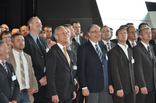 Aufstellung zum abschließenden Gruppenfoto. (Foto: Richter)