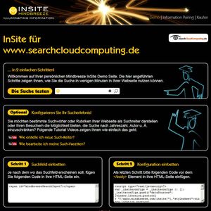 Mindbreeze InSite lässt sich kostenlos testen, auch die Einbettung von Suchfeld und individueller Konfiguration gesteltet sich per Drag & Drop des HTML-Codes sehr einfach.