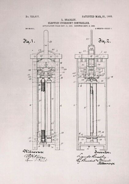 Unternehmerstolz: Geschäftsführer, Erfinder, Ingenieurgenie und Bruder Harry Bradley hat 29 Patente erhalten.  (Rockwell Automation)