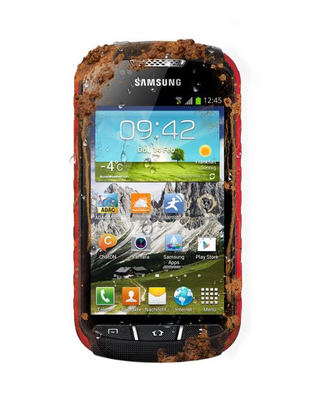 Neben „Titan-grey“ ist das Galaxy Xcover auch in „Black-red“ erhältlich. (Bild: Samsung)