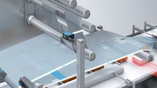 Der Array-Sensor AS30 nutzt eine Lichtzeile, um Kanten anhand von Grauwertunterschieden zuverlässig zu detektieren – auch bei opaken oder transparenten Materialien. (Sick)