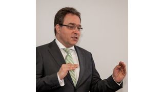 Thomas Brand von PA Consulting referierte im Rahmen des Businessfrühstücks über das Thema Innovationen. (Foto: Automobil Industrie/ Stefan Bausewein)