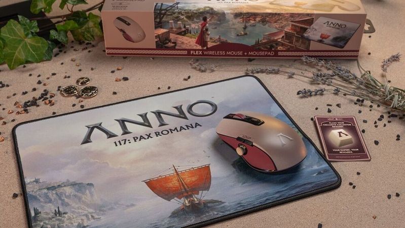 Die Produktlinie ist offiziell von Ubisoft lizenziert und wurde auf das neu veröffentlichte Strategiespiel ANNO: 117 – PAX ROMANA in Bezug auf Design und Funktionen abgestimmt.(Bild:  Anno 117)