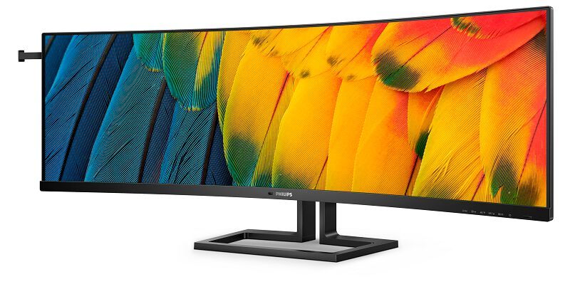 Für bessere Workflows: Anders als bei zwei separaten Monitoren erlaubt der neue Monitor 45B1U6900C von Philips mit seinem 44,5