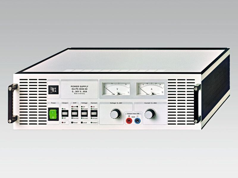 1998: Primär getaktete Laborstromversorgung mit aktiver PFC in einem 3HE-19“-Gehäuse als Produktinnovation. (EA Elektro-Automatik)