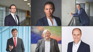 IoT hat sechs Geschäftsführer nach ihren Erwartungen für 2025 gefragt. (Bild: Fraunhofer-Gesellschaft, Schneider Electric, Dassault Systèmes, Rittal, Beckhoff, Kuka)