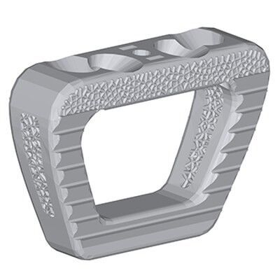 Spinal implant including surface lattice defined using 3MF Beam Lattice extension. Spinal implant including surface lattice defined using 3MF Beam Lattice extension.