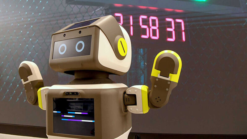 In einem Hyundai-Showroom in Seoul begrüßt künftig ein Roboter die Kunden.