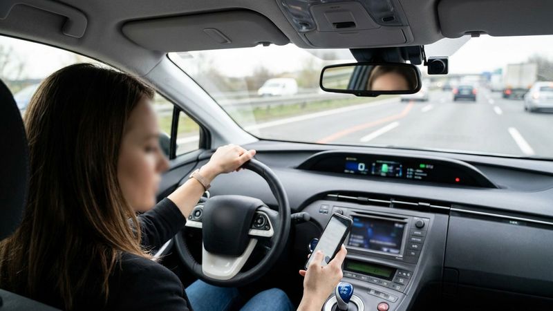Viele Autofahrer lassen sich von Bildschirmen und Mobiltelefonen ablenken. Die heute üblichen Warnungen der Fahrzeuge greifen zu kurz, lautet das Urteil mehrerer Experten.(Bild:)