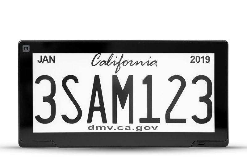 Rund 700 Dollar wird das digitale Heckkennzeichen kosten. Einziger Anbieter ist aktuell das kalifornische Unternehmen Rplate.  (Bild: RPlate)