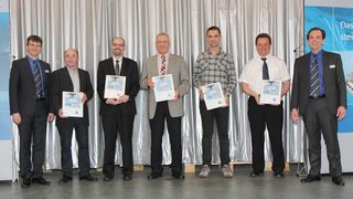 Die Gewinner der ersten Produktivitätstrophäe von Blaser Swisslube. (Bild: Blaser Swisslube)