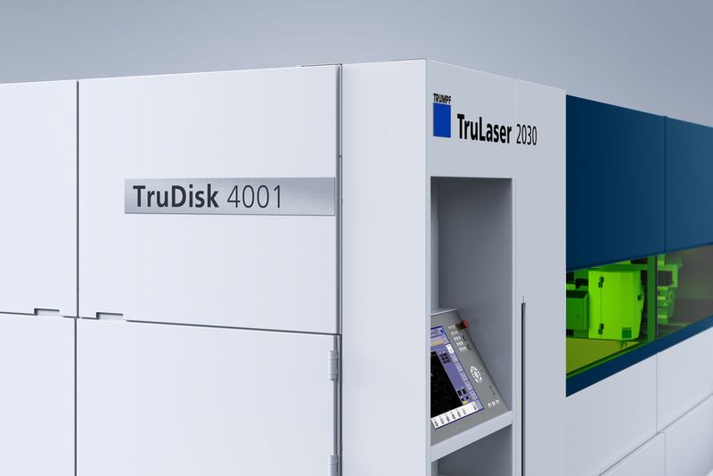 Die Tru-Laser 2030 fiber bietet mit dem Tru-Disk Laser die Vorteile des Festkörperlaserschneidens. Die Maschine ist mit drei oder vier Kilowatt Laserleistung erhältlich. (Bild: Trumpf)
