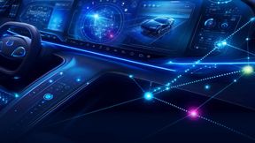 A new technology from Marelli and Microchip transmits graphics and video content from the vehicle's central computer directly to the vehicle's displays. (Source: Marelli / KI-generiert)