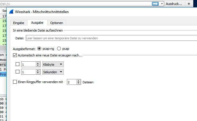 Die Ausgabe der Scanvorgänge kann detailliert eingestellt werden. (Joos / Wireshark.org)