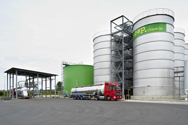 Bioethanol-Anlage der ESP Chemie (ECO-Strom Plus), Premnitz, Brandenburg; Produktionskapazität 100.000 Tonnen/Jahr. (Bild: BDBe)