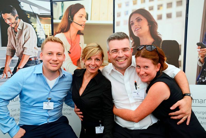 Johannes Dithmar, Jana Haase (Herweck), Kai Lehnert (Plantronics) und Ruth Feldner (Herweck) (Herweck)