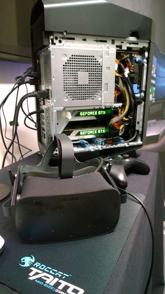 Bei einem Termin mit Alienware in München konnte der Alienware Aurora mit der Oculus Rift ausprobiert werden. (Bild: Vogel IT-Medien)