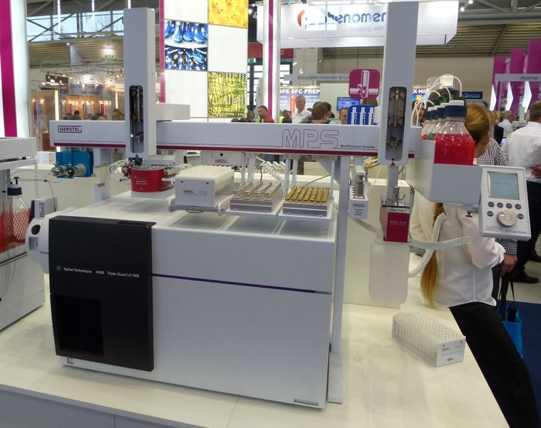 Impressionen von der diesjährigen Analytica, Halle A1/A2 Analytik und Qualitätskontrolle. Triple Quad LC/MS von Gerstel für den Bereich Lebensmittel und Forensik.    Weitere aktuelle Bilder und Nachrichten finden Sie auf unserer Landingpage zur Analytica, in unserem Visitorguide zur Messe oder in den kommenden Tage auch auf der Bildergalerie-Übersichtsseite . (Bild: Back/LABORPRAXIS)