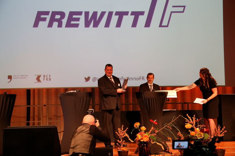 Frewitt est le grand gagnant du  prix de l'innovation du canton de Fribourg dans la catégorie entreprise. Développement et commercialisation d'un système de broyage FreDrive-Lab. (JR Gonthier)