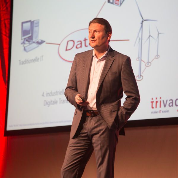 Trivadis-CEO Christoph Höinghaus während seiner Eröffnungsrede. (Trivadis)