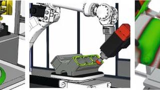 Robot Offline Programming ermöglicht Fertigungsunternehmen in virtuellen Umgebungen selbst komplexe Bewegungen aus den Bereichen Schweißen, Oberflächenbearbeitung, Schneiden und Lackierprozesse realitätsnah zu simulieren und zu optimieren. (Bild: Visual Components)