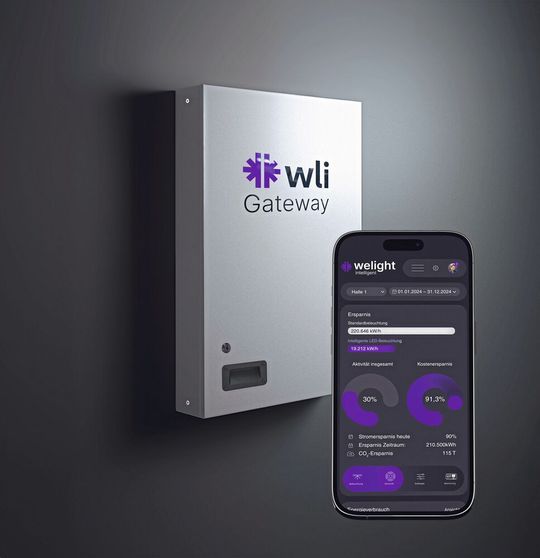 Über ein Energie-Dashboard können Anwender jederzeit ihren Stromverbrauch ermitteln und Analysen für das Flächenmanagement durchführen.(Bild:  Welight)