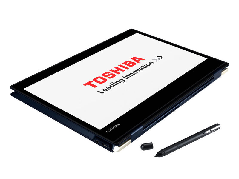 Für das Schreiben oder Zeichnen im Tablet-Modus hat Toshiba einen Wacom-Digitizer integriert. Der Stift gehört zum Lieferumfang. (Toshiba)