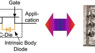 Bild 2: Schaltplan und realer Aufbau eines bidirektionalen Schalters auf Basis von SiC-JFETs. (Bild: Infineon)