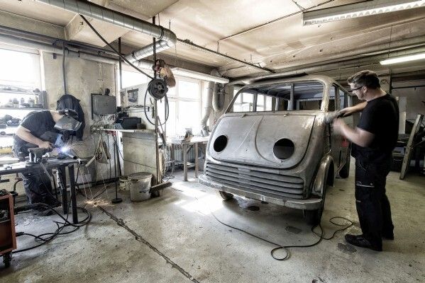 In aufwändiger Restauration wurde der DKW-Elektro-Wagen wieder in seinen Originalzustand versetzt. (Bild: Audi)