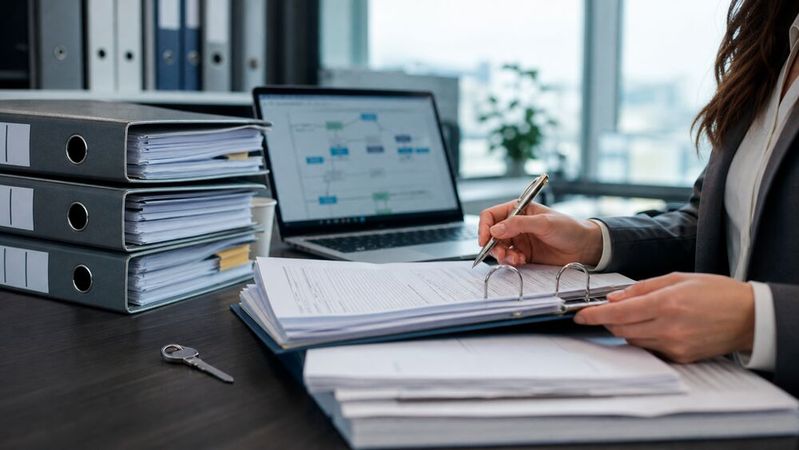 Dokumentationspflichten verursachen laut Bitkom-Umfrage den größten Aufwand bei der Umsetzung des Datenschutzes in Unternehmen.(Bild:  KI-generiert)